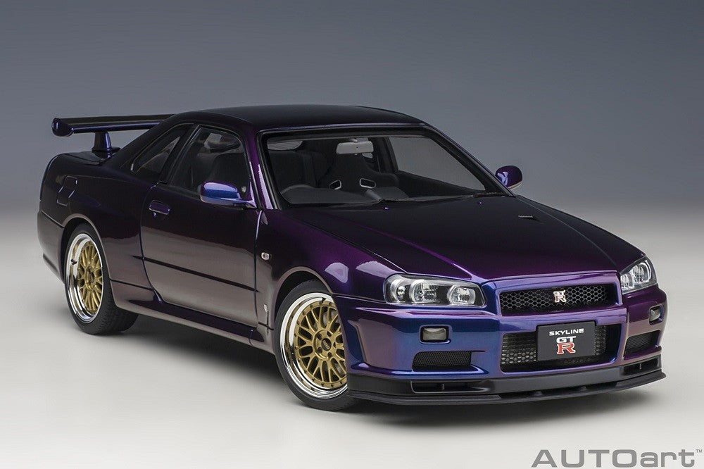 Nissan Skyline GT-R (R34) V-Spec II with BBS LM wheels (Midnight Purple III) - Autoart - 77403 Passion Diecast