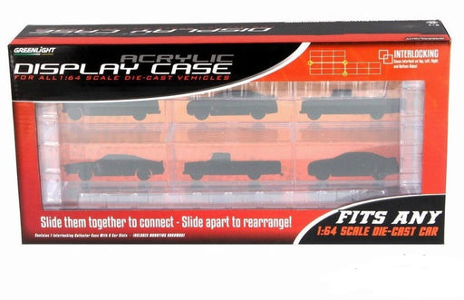 6-Car Connecting Acrylic Case Greenlight 1.64 55012