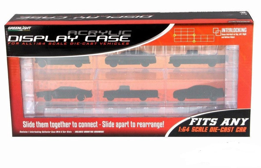 6-Car Connecting Acrylic Case Greenlight 1.64 55012