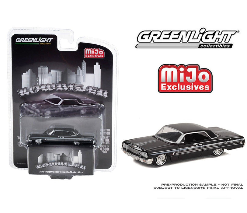 Lowrider 1964 Chevrolet Impala SS Black - Mijo Exclusives - 1/64 Greenlight - 51462 - Passion Diecast