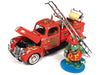 Rat Fink - Fire Truck with Resin Figure in Red with Flame Graphics - Auto World - 1/18 - AWSS143