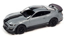 2021 Shelby GT500 - Carbon Edition in Iconic Silver with Twin Black Stipes on Lower Rockers - Auto World - 1/64 - AWSP114 B