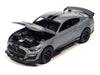 2021 Shelby GT500 - Carbon Edition in Iconic Silver with Twin Black Stipes on Lower Rockers - Auto World - 1/64 - AWSP114 B