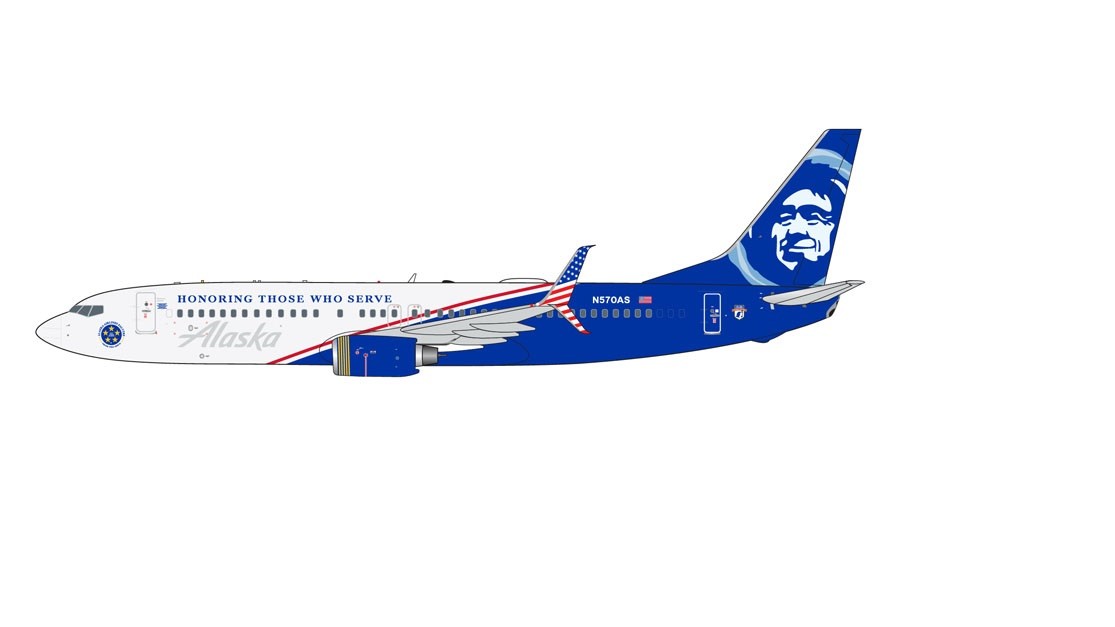 Boeing 737-800 Alaska "Honoring Those Who Serve" / N570AS / Gemini 1:400 GJASA2122
