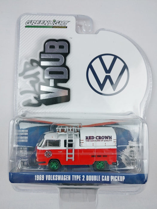 GreenMachine - 1969 Volkswagen Type 2 Double Cab Pickup - Club Vee-Dub Series 14 - 1/64 Greenlight - 36050 AGR