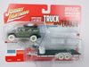 CHASE CAR 2004 Hummer H2 Moss Green with Open Trailer - Truck&Trailers - Johnny Lightning  1:64 -  JLSP200 A CGR