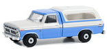 1975 Ford F-100 Ranger XLT Pickup with Camper - Blue Collar Collection Series 12 -1/64 Greenlight - 35260 B Passion Diecast