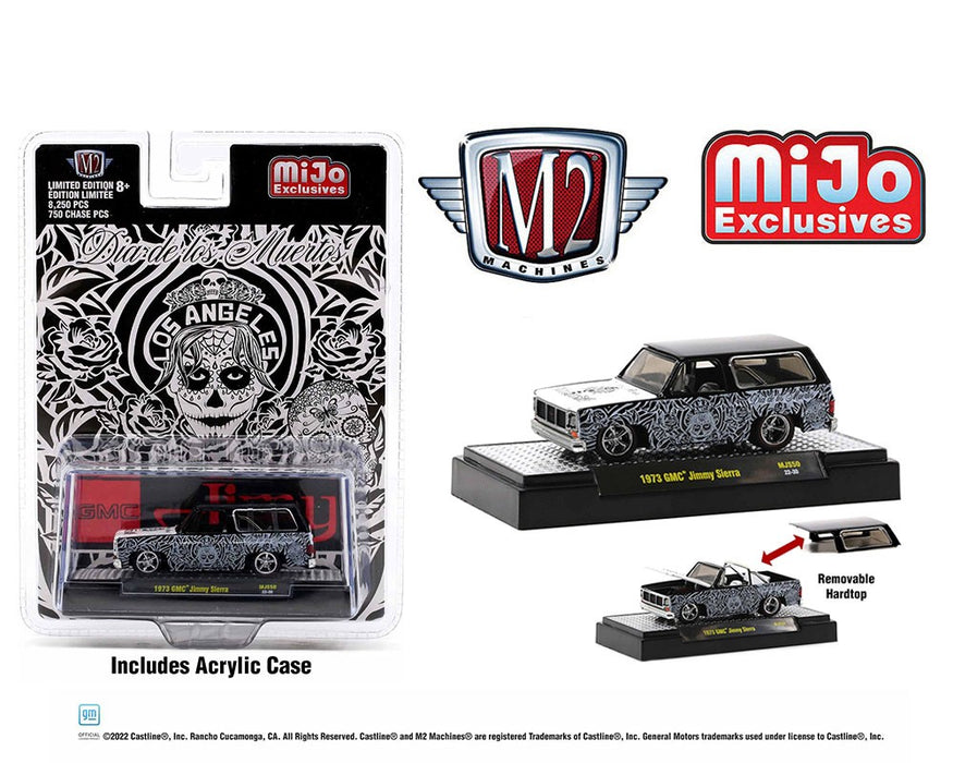 1973 Chevrolet GMC Jimmy Sierra - Dias De Los Muertos - Limited Edition - M2 Machine - MiJo Exclusives - 1:64 - 31500-MJS50