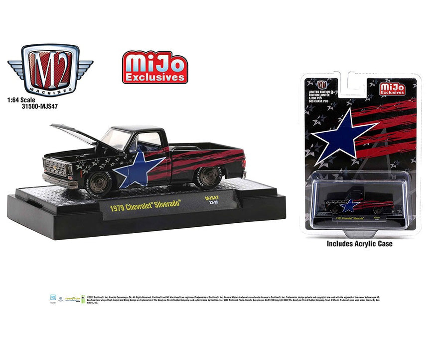 1979 Chevrolet Silverado Pickup Stars and Stripes 2022 - Limited Edition - M2 Machine - MiJo Exclusives - 1:64 - 31500-MJS47