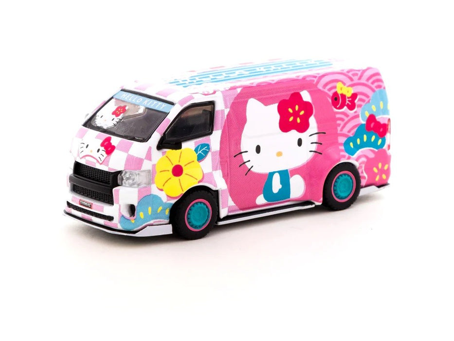 Toyota Hiace Widebody Hello Kitty Summer Festival - Tarmac Works & Hello Kitty - Global 64 - 1/64 - T64-038-HKSF