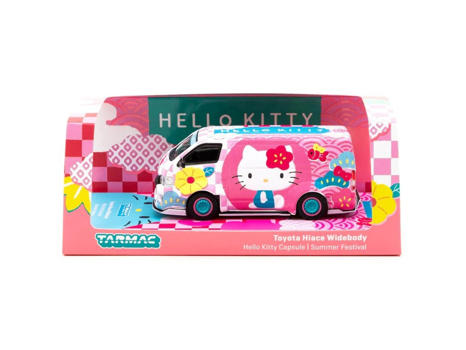 Toyota Hiace Widebody Hello Kitty Summer Festival - Tarmac Works & Hello Kitty - Global 64 - 1/64 - T64-038-HKSF
