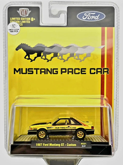 CHASE CAR 1987 Ford Mustang GT Custom - M2 Machine - Hobby Exclusive - 1:64 - 31500-HS31GR  Passion Diecast