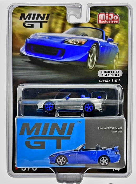CHASE CAR Mini GT - 1:64 - Honda S2000 (AP2) Type S Apex Blue - Mijo Exclusives USA - MGT00376GR