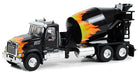 2019 Mack Granite Cement Mixer in Black with Flames - Super Duty Trucks Series 18 - Greenlight 1/64 - 45180 B