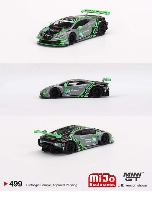 Lamborghini Huracán GT3 EVO No.39 2022 IMSA Road America 2nd Place - Mini GT - 1:64 - MGT00499 Passion Diecast