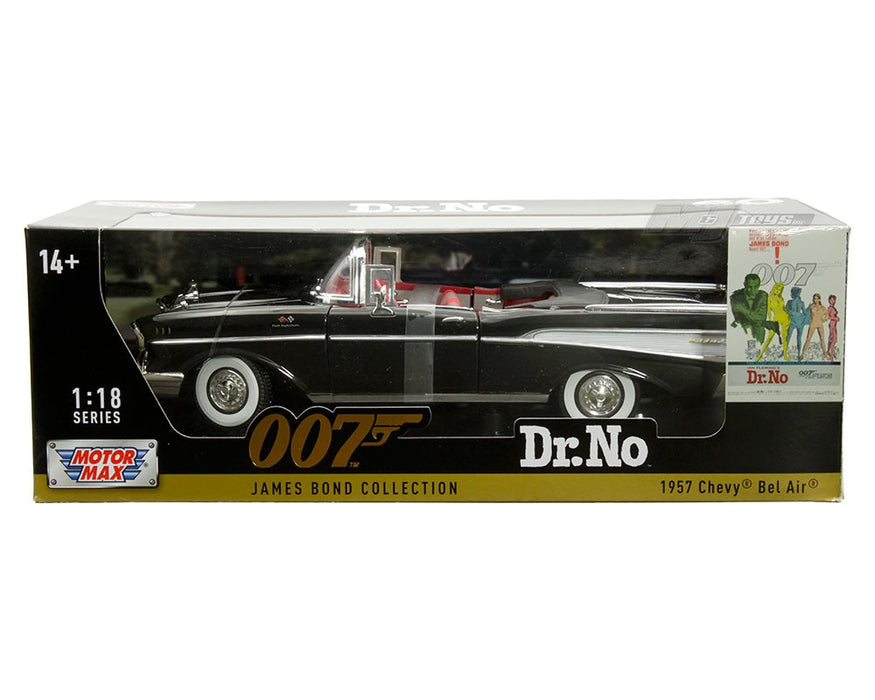 1957 Chevrolet Bel Air (Black) Dr. No - 007 James Bond Collection - Motormax 1/18 - 79831 - Passion Diecast 