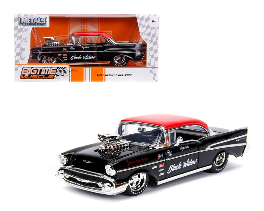 1957 Chevrolet Bel Air Pro Stock (Black with Red Top) - Bigtime Muscle - Jada 1/24 - 30533 Passion Diecast