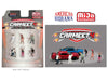 Car Meet 4 Figure Set - 6 pieces Diecast - American Diorama - 1-64 - 76507 MJ Passion Diecast