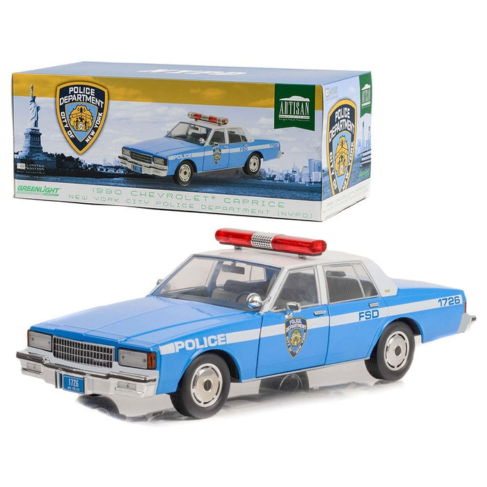 1987 Chevrolet Caprice  Police - Terminator 2 (1991) with T-1000 Liquid Metal Android Figure - Greenlight 1/18 - 19106