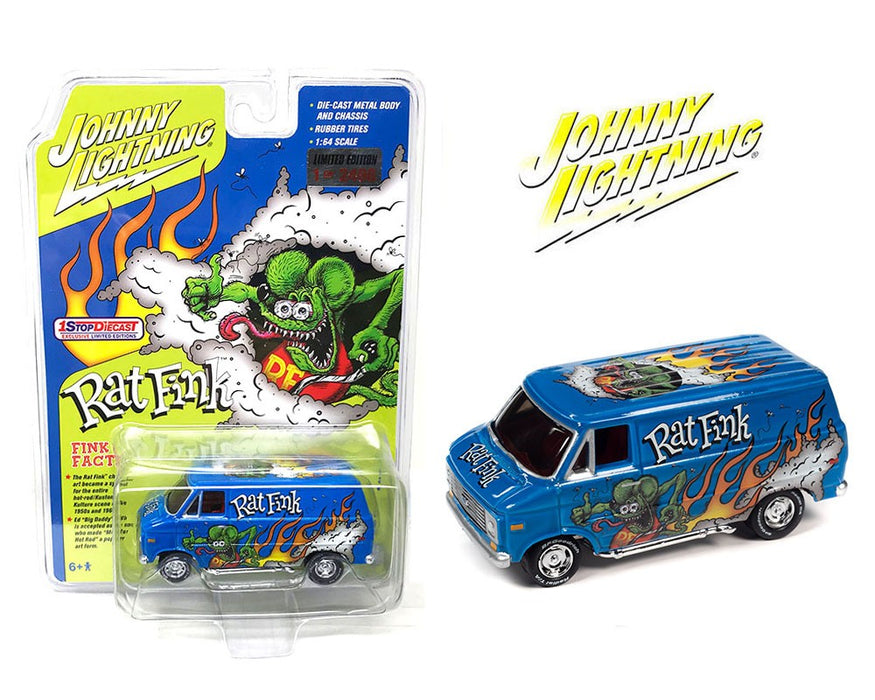 1977 Chevrolet G-20 Van Rat Fink Custom (Limited Edition 1 of 2,496 )  1-Stop Exclusive - Johnny Lightning 1/64 - JLCP7409