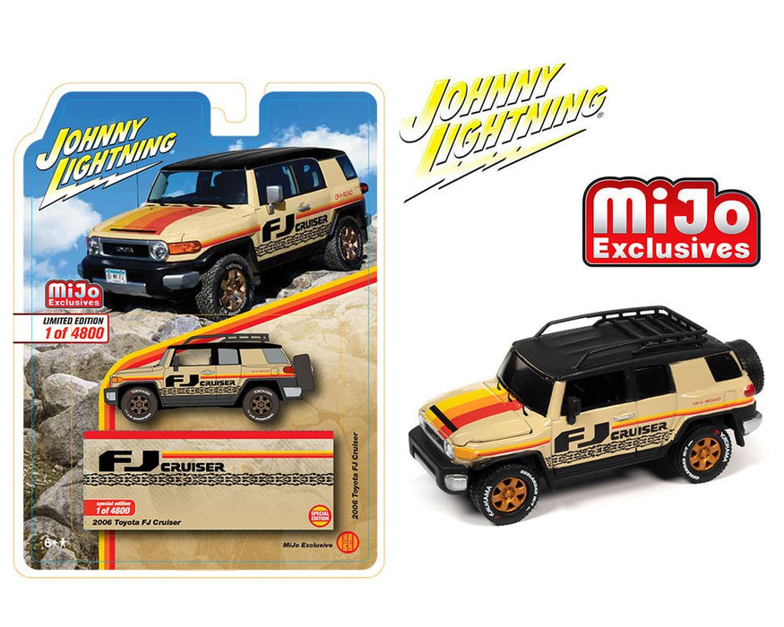 2006 Toyota FJ Cruiser Custom Beige - Mijo Exclusives Limited Edition 4,800 Pieces - Johnny Lightning 1/64 - JLCP7416