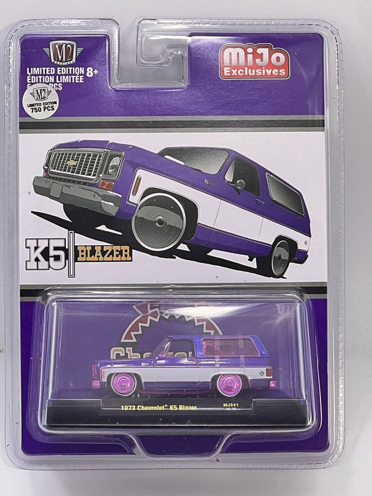 CHASE CAR 1973 Chevrolet K5 Blazer Custom Violet White - M2 Machine - 1:64 - 31500-MJS41GR Passion Diecast