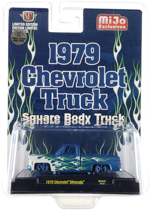 CHASE CAR 1979 Chevrolet Silverado Pickup Truck Square Body Truck - M2 Machine - 1:64 - 31500-MJS42GR Passion Diecast