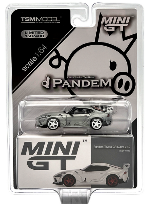 CHASE CAR Pandem Toyota GR Supra V1.0 Pearl White - Mini GT - 1:64  - MGT00424GR Passion Diecast