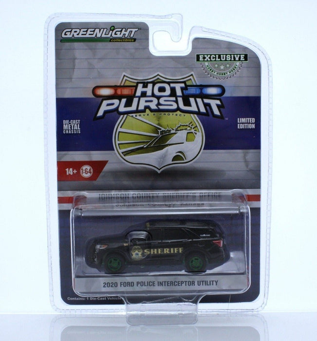 GreenMachine Johnson County, Kansas Sheriff - 2020 Ford Police Interceptor Utility - Hobby Exclusive - 1/64 Greenlight - 30355GR