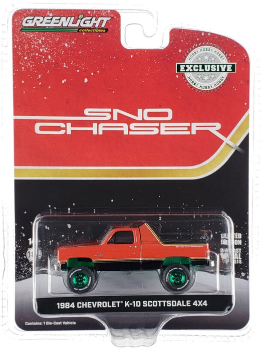 GreenMachine Chaser - 1984 Chevrolet K-10 Scottsdale 4x4 - Hobby Exclusive - 1/64 Greenlight - 30365GR Passion Diecast