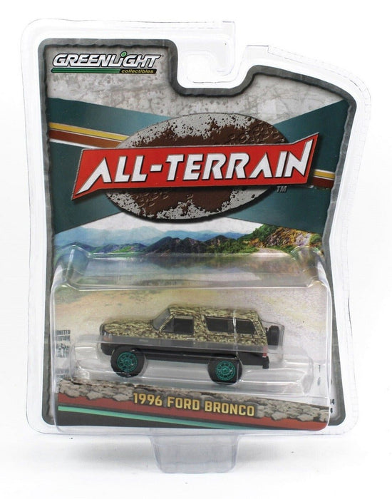 GreenMachine 1996 Ford Bronco (Lifted) - All-Terrain Series 14 - 1/64 Greenlight - 35250 CGR Passion Diecast 