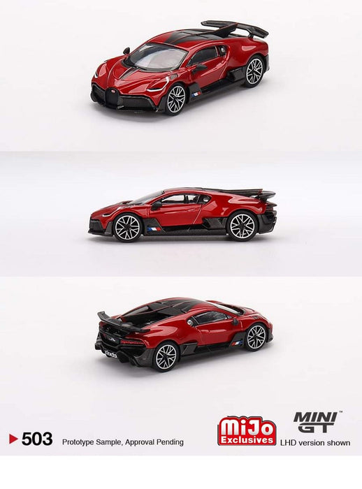 Bugatti Divo Red Metallic  - Mini GT - 1:64 - MGT00503 Passion Diecast