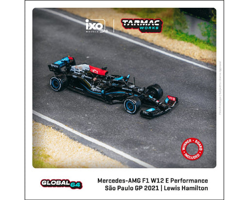 Mercedes-AMG F1 W12 E Performance São Paulo Grand Prix 2021 Winner Lewis Hamilton - Tarmac - 1/64 - T64G-F037-LH2