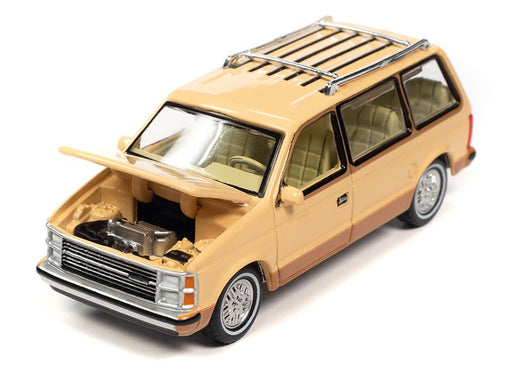 1985 Plymouth Voyager in Cream with Tan Lower Sides - Auto World - 1/64 - AWSP129 B Passion Diecast