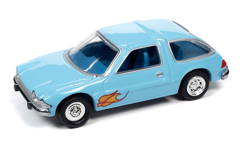 Trivial Pursuit - 1976 AMC Pacer with Poker Chip in Light Blue - Johnny Lightning 1/64 - JLSP313 Passion Diecast