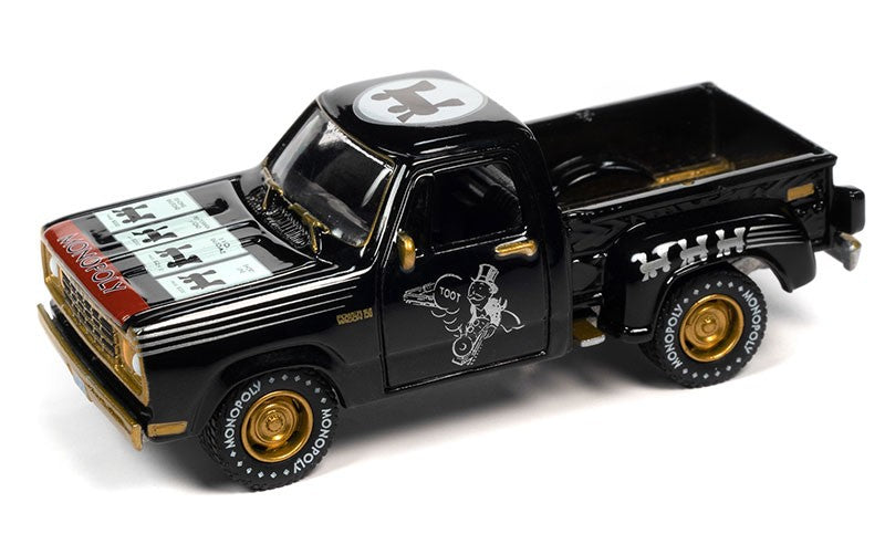 Monopoly 1978 Dodge Midnight Express Railroad Tycoon in Flat Black - with Token - Johnny Lightning 1/64 - JLSP312