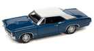 1966 Pontiac GTO in Barrier Blue - Johnny Lightning 1/64 - JLSP325 A Passion Diecast