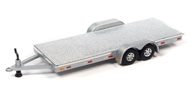 1983 Ford Ranger Pickup Truck with Open Trailer in Metallic Silver - Truck&Trailers - Johnny Lightning  1:64 - JLSP316 B