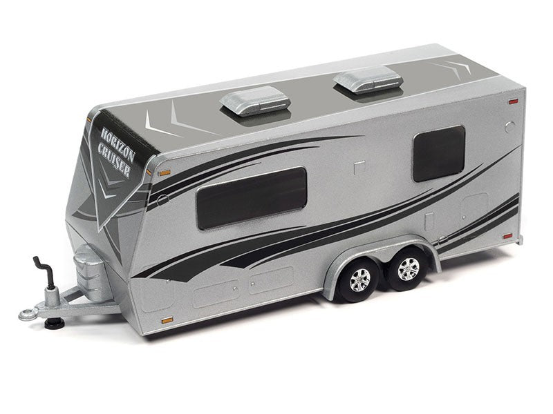 2010 Toyota FJ Cruiser with Camping Trailer in Dark Green - Truck&Trailers - Johnny Lightning  1:64 - JLSP315 B