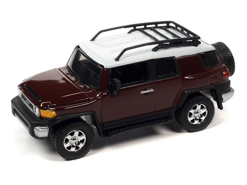2010 Toyota FJ Cruiser with Camping Trailer in Brick Red - Truck&Trailers - Johnny Lightning  1:64 - JLSP315 A