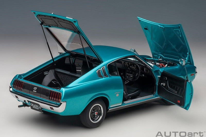Toyota Celica Liftback 2000GT (RA25) 1973 (Turquoise Blue Metallic) - Autoart - 78767 Passion Diecast