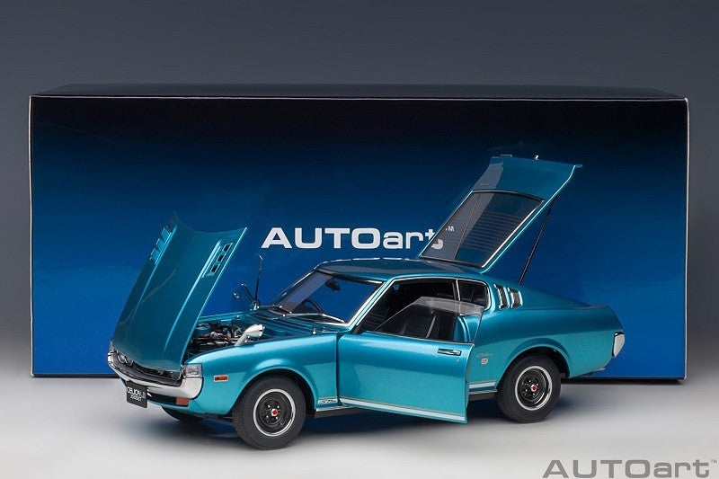Toyota Celica Liftback 2000GT (RA25) 1973 (Turquoise Blue Metallic) - Autoart - 78767 Passion Diecast