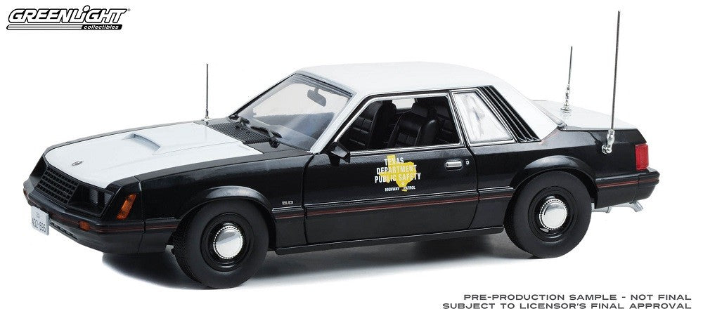 1982 Ford Mustang SSP - Texas Department of Public Safety - Greenlight 1/18 - 13602