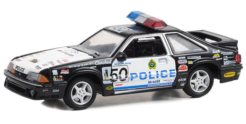Edmonton Police, Alberta, Canada - 1993 Ford Mustang LX - Hobby Exclusive - 1/64 Greenlight - 30368 Passion Diecast