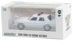 Police - 1980-91 Ford LTD Crown Victoria with Light Bar and Push Bar in White - Hobby Exclusive - 1/64 Greenlight - 43007 B