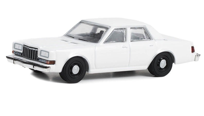 Police - 1980-89 Dodge Diplomat in White (WITHOUT LIGHT AND PUSH BAR) - Hobby Exclusive - 1/64 Greenlight - 43006 A