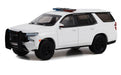 Police - 2022 Chevrolet Tahoe Police Pursuit Vehicle in White - Hobby Exclusive - 1/64 Greenlight - 43001 B
