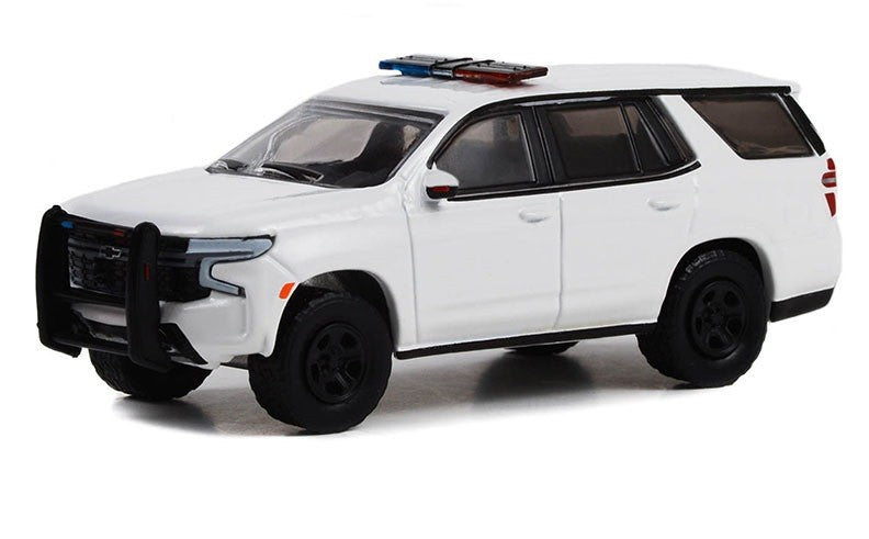 Police - 2022 Chevrolet Tahoe Police Pursuit Vehicle in White - Hobby Exclusive - 1/64 Greenlight - 43001 B