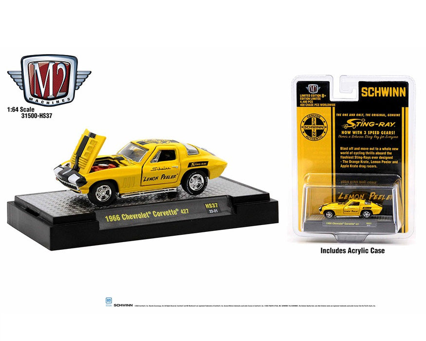 1966 Chevrolet Corvette 427 Schwinn Lemon Peeler - M2 Machine - Hobby Exclusive - 1:64 - 31500-HS37  Passion Diecast