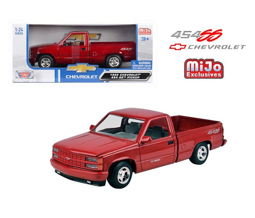 1992 Chevrolet 454 SS Pick Up Truck - Red Metallic - Mijo Exclusives - Motormax 1-24 - 73203 MRD - Passion Diecast 